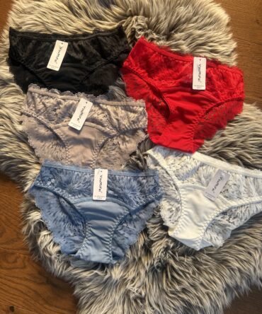 Majtki majteczki figi bawełna koronka L