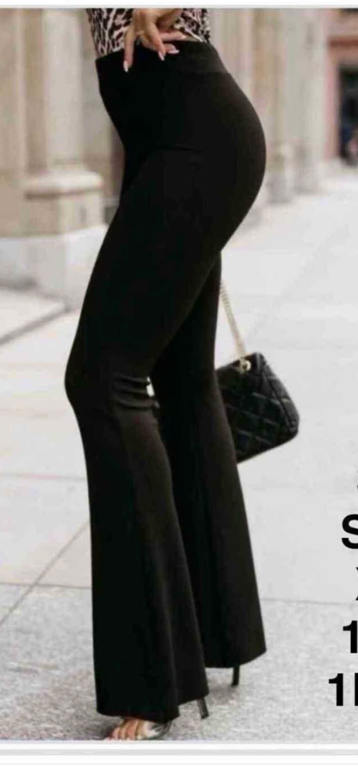 legginsy damskie dzwony czarne miego wysoki stan
