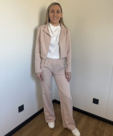 Garnitur damski MOON elegancki komplet marynarka + spodnie