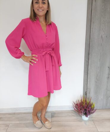 sukienka-damska-wiskoza-rozowa