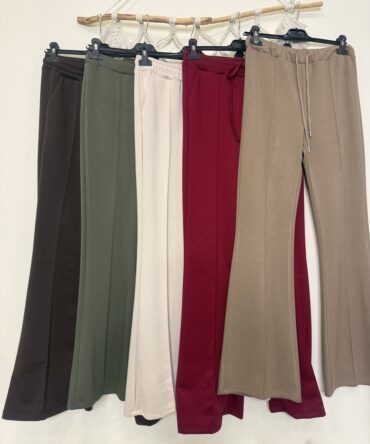 spodnie damskie dzwony elastyczne z gumką w pasie