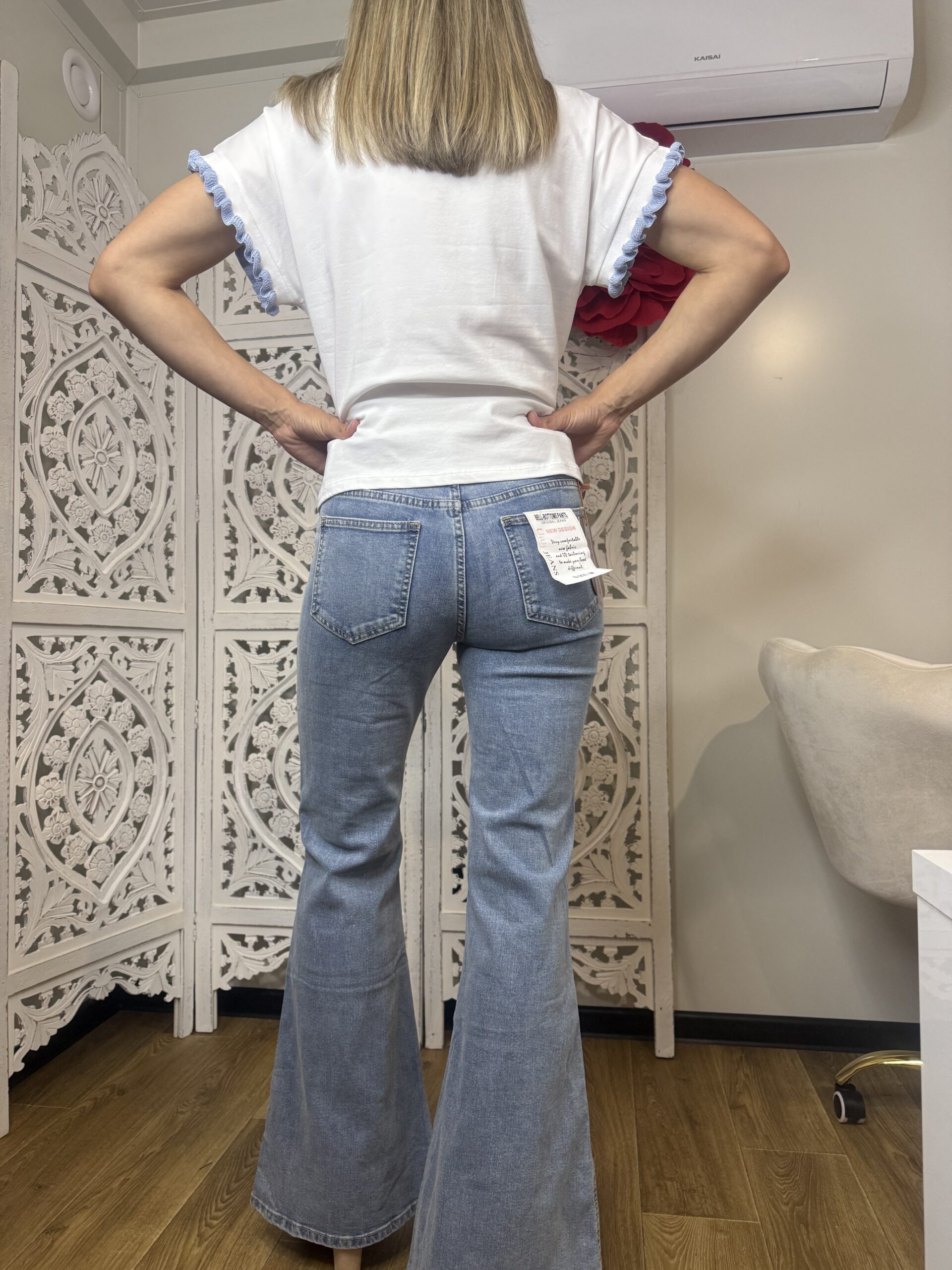 jeansy damskie wysoki stan modne